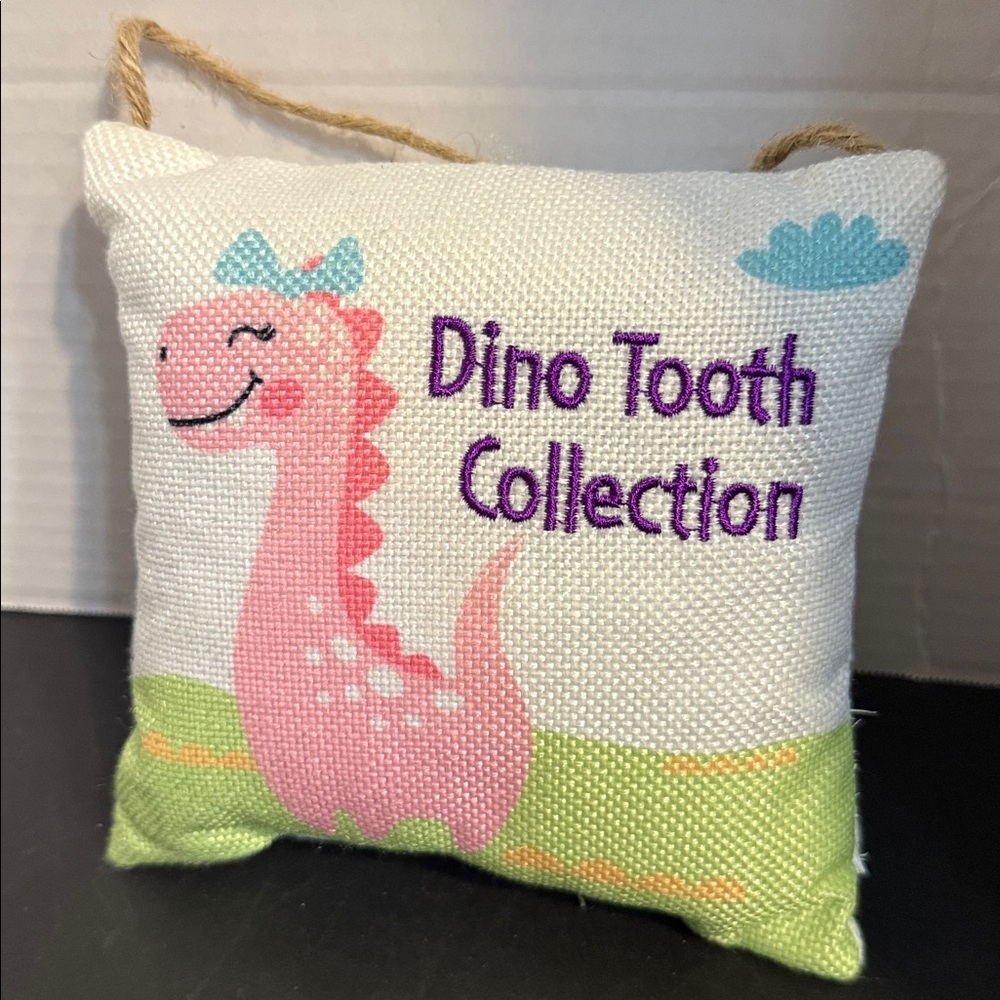 New “Dino Tooth Collection” Door Pillow with Pocket Kids Tooth Keepsake Pouch